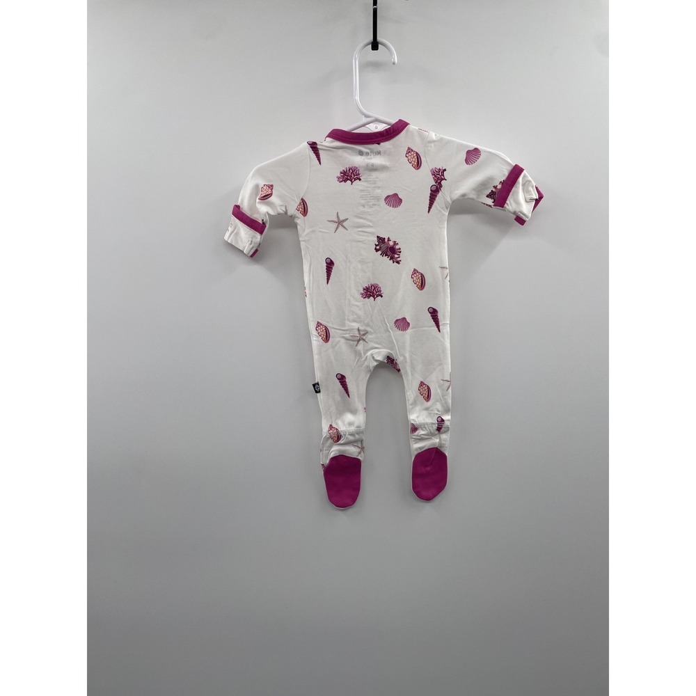 NWT Kyte Baby Raspberry Shell Zip‎ Footie Snug Fitting Raspberry Shell One Piece - Picture 2 of 6